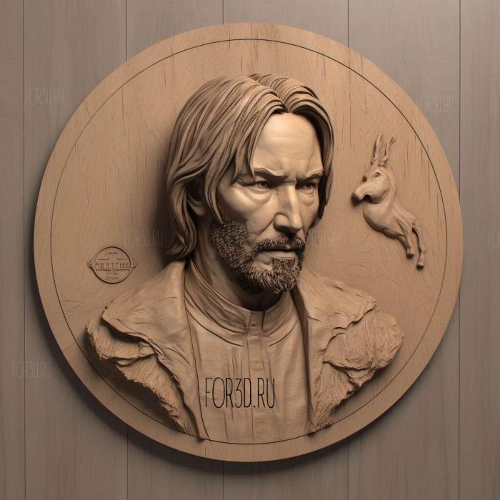 keanu reeves 3 stl model for CNC